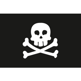 PIRAT5075 Piraten vlag - 500x750 mm.