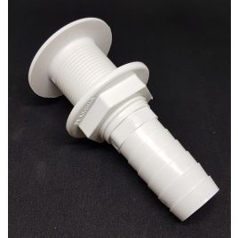 16709 Huiddoorvoer Ø26 wit kunststof met slangtule Ø 21 mm.