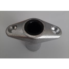 127 Aluminium roeidolhouder met gesloten onderzijde.