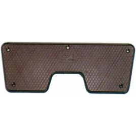 008580 Spiegelbeschermplaat 5 gats kunststof zwart - 271 mm.