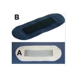 038705 Universele zitbank patch met band voor rubberboten. Kleur wit (A).  